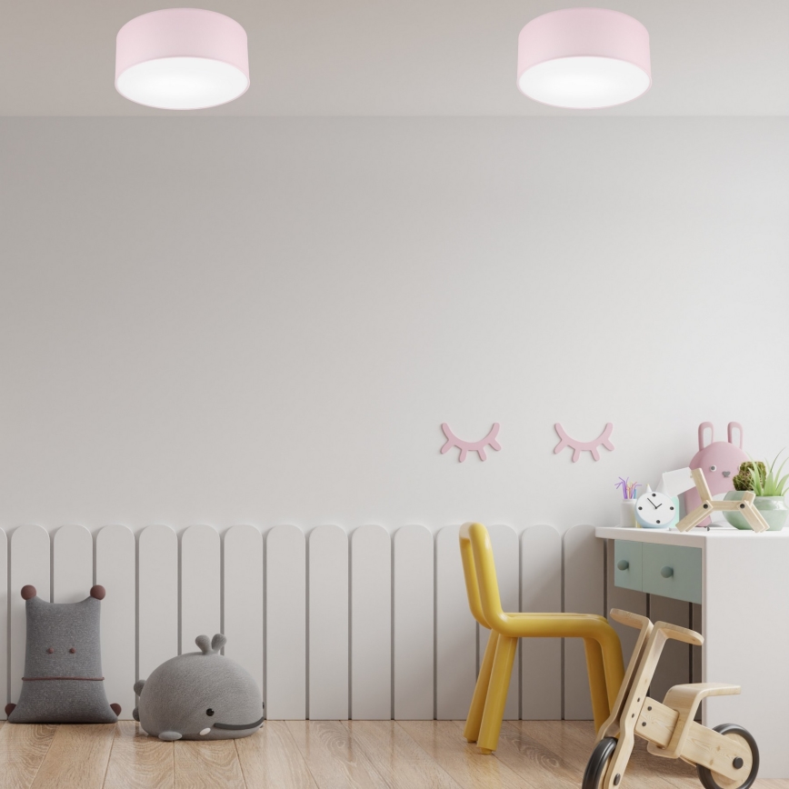 Plafonjera SIRJA PASTEL 1xE27/60W/230V pr. 35 cm roze