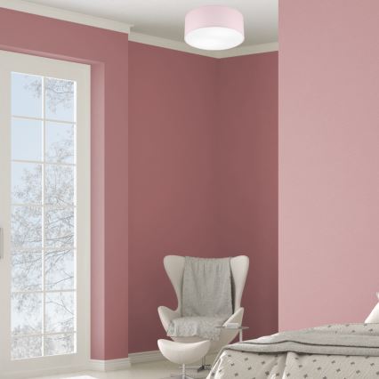 Plafonjera SIRJA PASTEL DOUBLE 2xE27/15W/230V pr. 35 cm roze