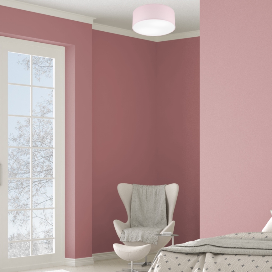 Plafonjera SIRJA PASTEL DOUBLE 2xE27/15W/230V pr. 35 cm roze