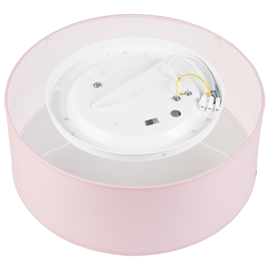 Plafonjera SIRJA PASTEL DOUBLE 2xE27/15W/230V pr. 35 cm roze