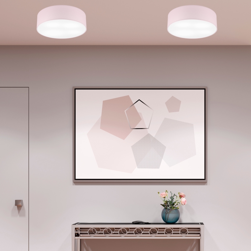 Plafonjera SIRJA PASTEL DOUBLE 4xE27/15W/230V pr. 45 cm roze
