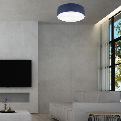Plafonjera SIRJA PASTEL DOUBLE 4xE27/15W/230V pr. 45 cm tamno plavi