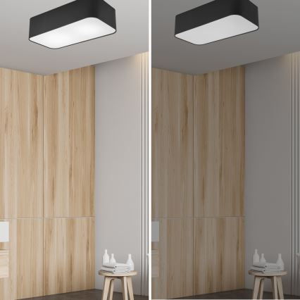 Plafonjera SIRJA SQUARE 2xE27/15W/230V crni