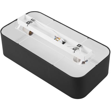 Plafonjera SIRJA SQUARE 2xE27/15W/230V crni