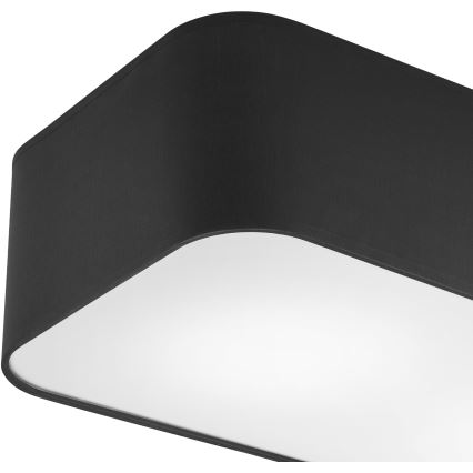 Plafonjera SIRJA SQUARE 2xE27/15W/230V crni