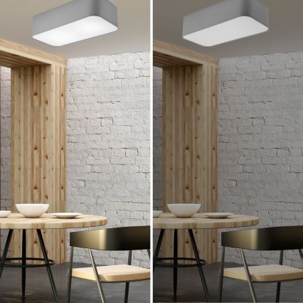 Plafonjera SIRJA SQUARE 2xE27/15W/230V siv
