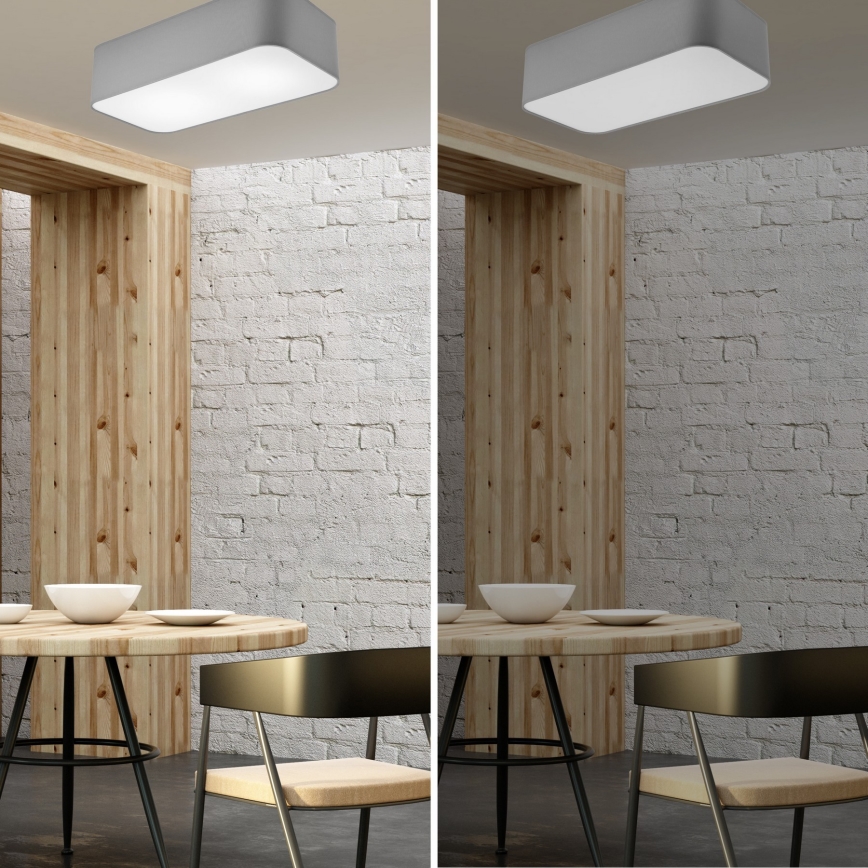 Plafonjera SIRJA SQUARE 2xE27/15W/230V siv