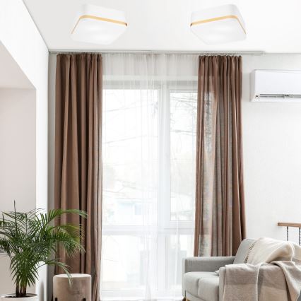 Plafonjera SIRJA SQUARE 2xE27/60W/230V 35x35 cm bela