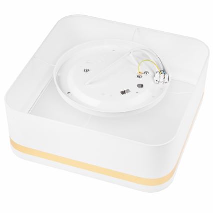 Plafonjera SIRJA SQUARE 2xE27/60W/230V 35x35 cm bela