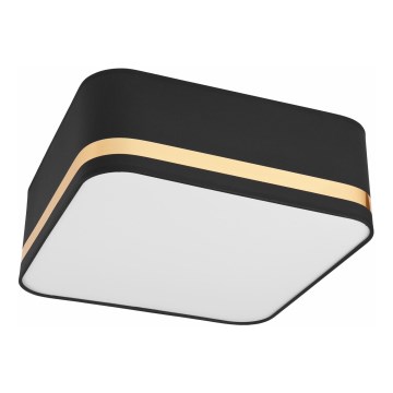 Plafonjera SIRJA SQUARE 2xE27/60W/230V 35x35 cm crni