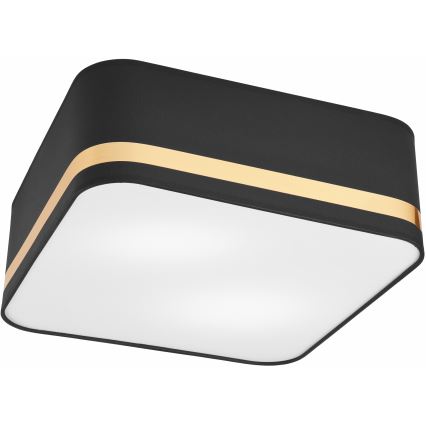 Plafonjera SIRJA SQUARE 2xE27/60W/230V 35x35 cm crni