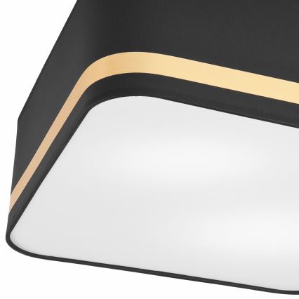 Plafonjera SIRJA SQUARE 2xE27/60W/230V 35x35 cm crni