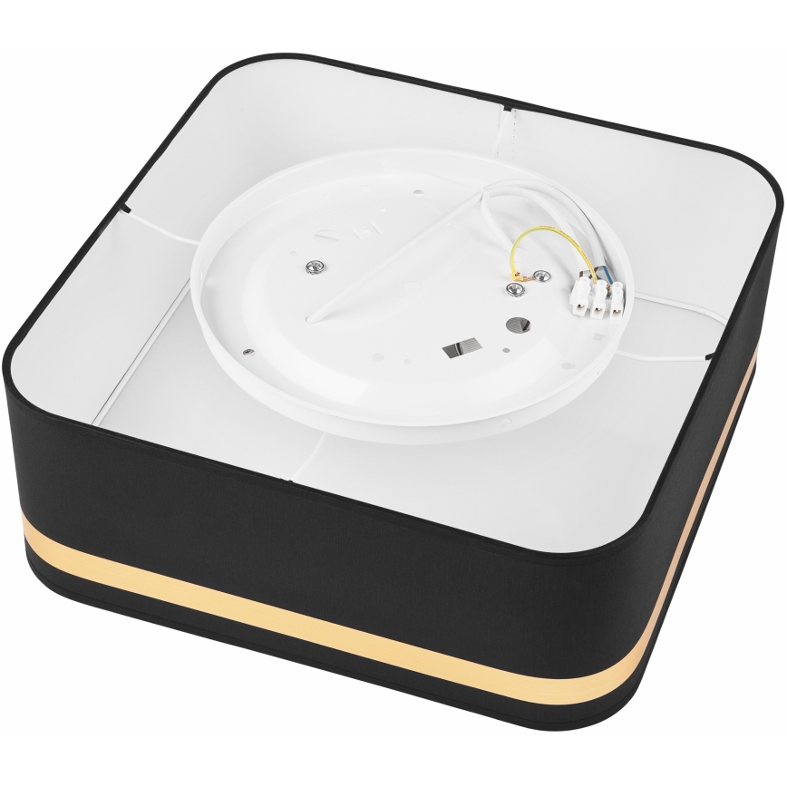 Plafonjera SIRJA SQUARE 2xE27/60W/230V 35x35 cm crni