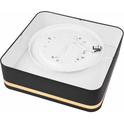 Plafonjera SIRJA SQUARE 4xE27/60W/230V 45x45 cm crni