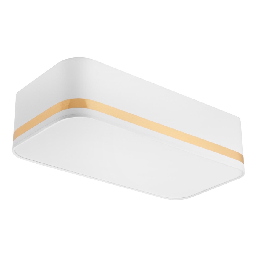 Plafonjera SIRJA SQUARE STRIPE 2xE27/15W/230V bela/zl.