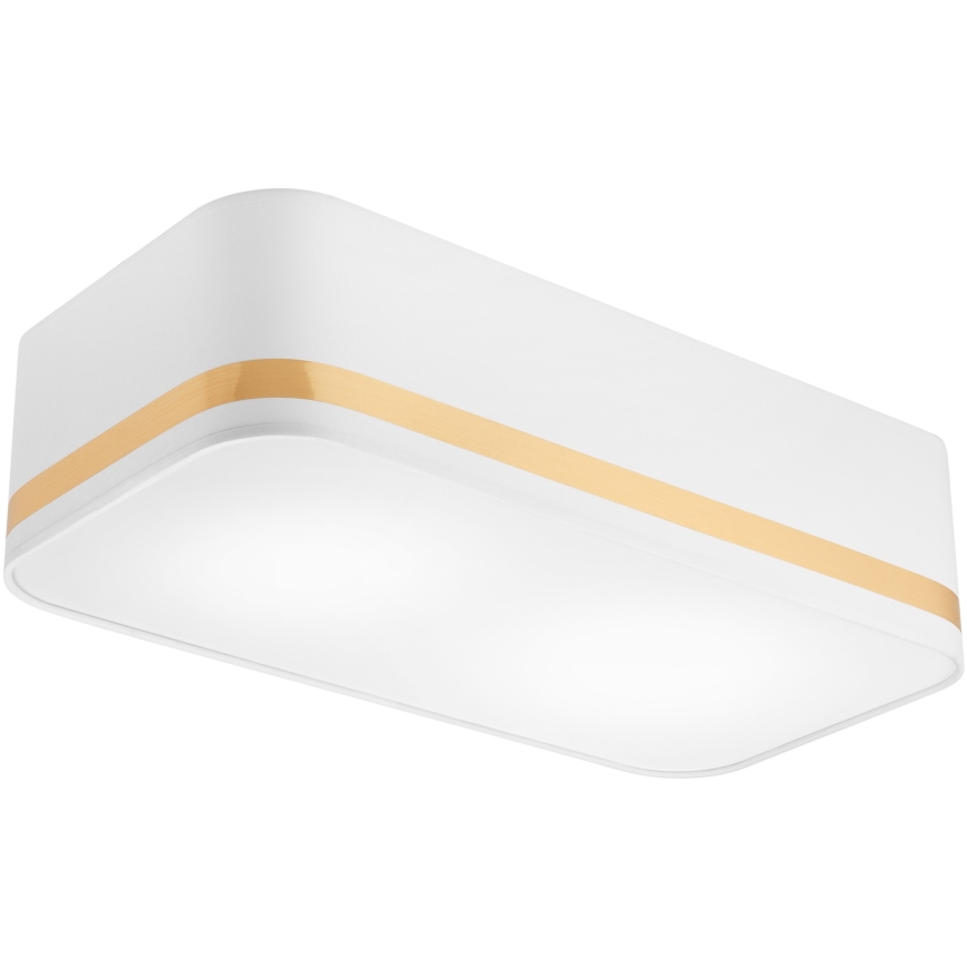Plafonjera SIRJA SQUARE STRIPE 2xE27/15W/230V bela/zl.