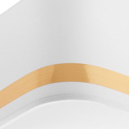Plafonjera SIRJA SQUARE STRIPE 2xE27/15W/230V bela/zl.