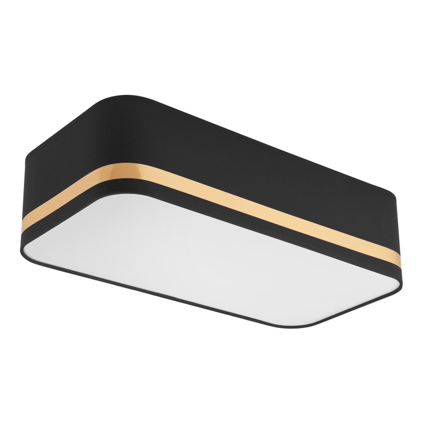 Plafonjera SIRJA SQUARE STRIPE 2xE27/15W/230V crni/zl.