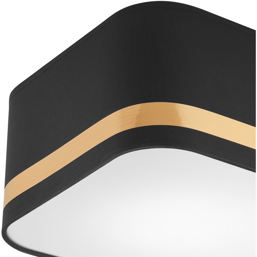 Plafonjera SIRJA SQUARE STRIPE 2xE27/15W/230V crni/zl.