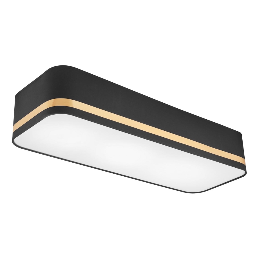 Plafonjera SIRJA SQUARE STRIPE 3xE27/15W/230V crni/zl.