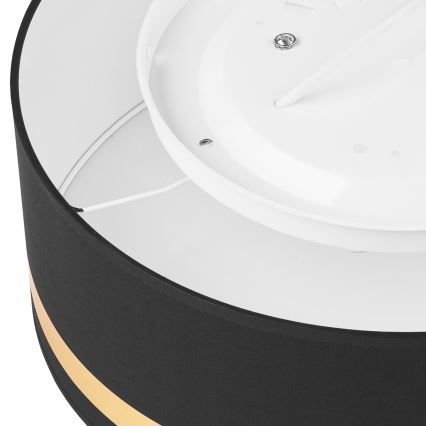 Plafonjera SIRJA STRIPE 2xE27/15W/230V pr. 35 cm crni
