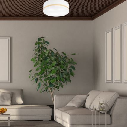 Plafonjera SIRJA STRIPE 4xE27/15W/230V pr. 45 cm bela