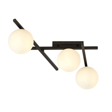 Plafonjera SMART 3xE14/10W/230V crni/bela