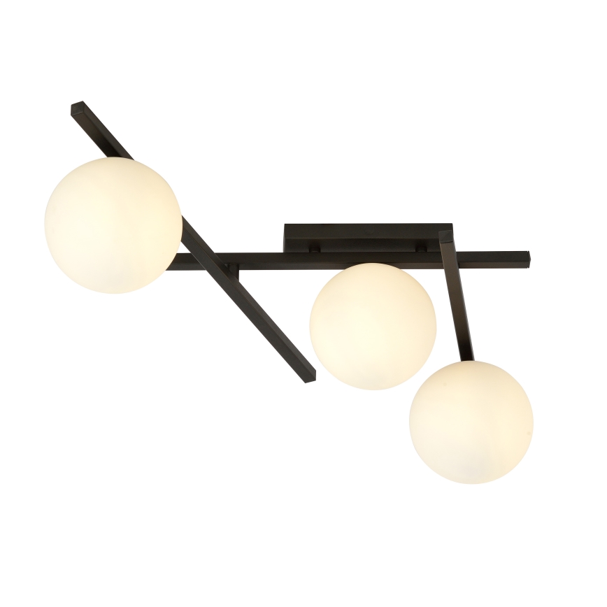 Plafonjera SMART 3xE14/10W/230V crni/bela