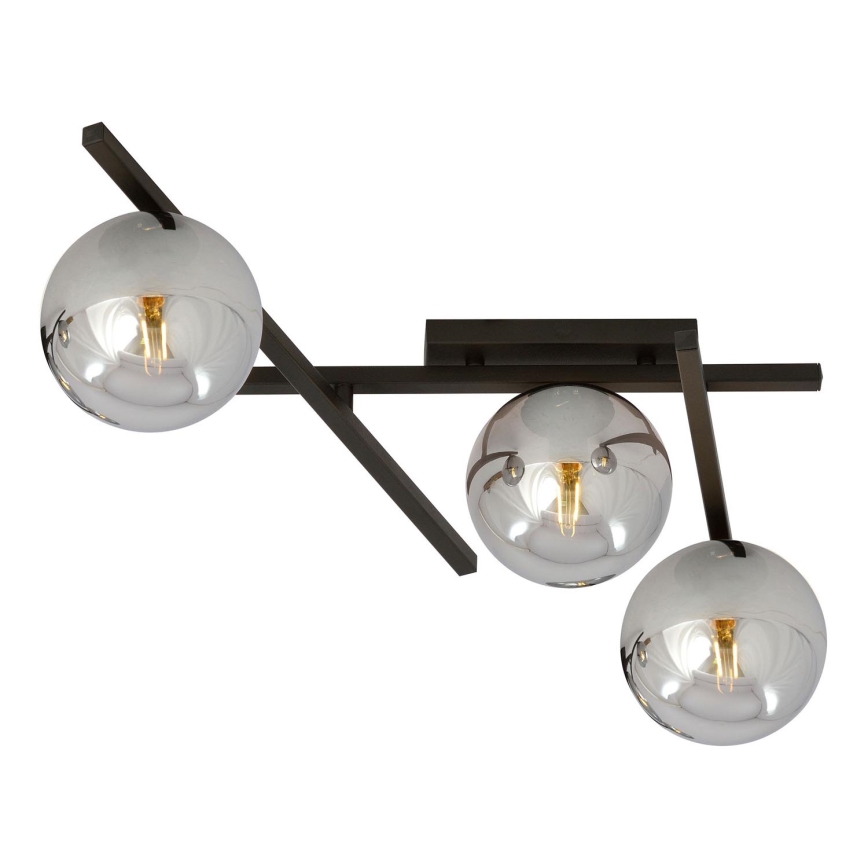 Plafonjera SMART 3xE14/10W/230V crni/siv