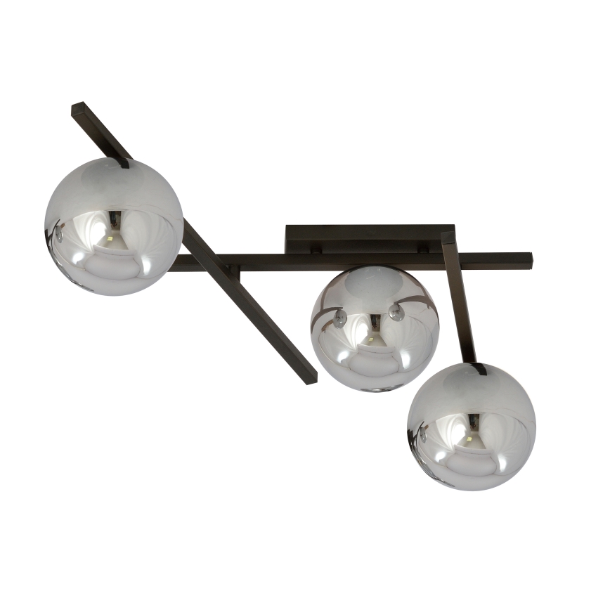 Plafonjera SMART 3xE14/10W/230V crni/siv