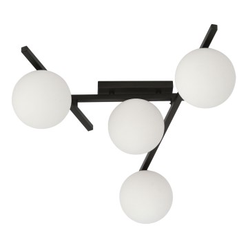 Plafonjera SMART 4xE14/10W/230V crni/bela
