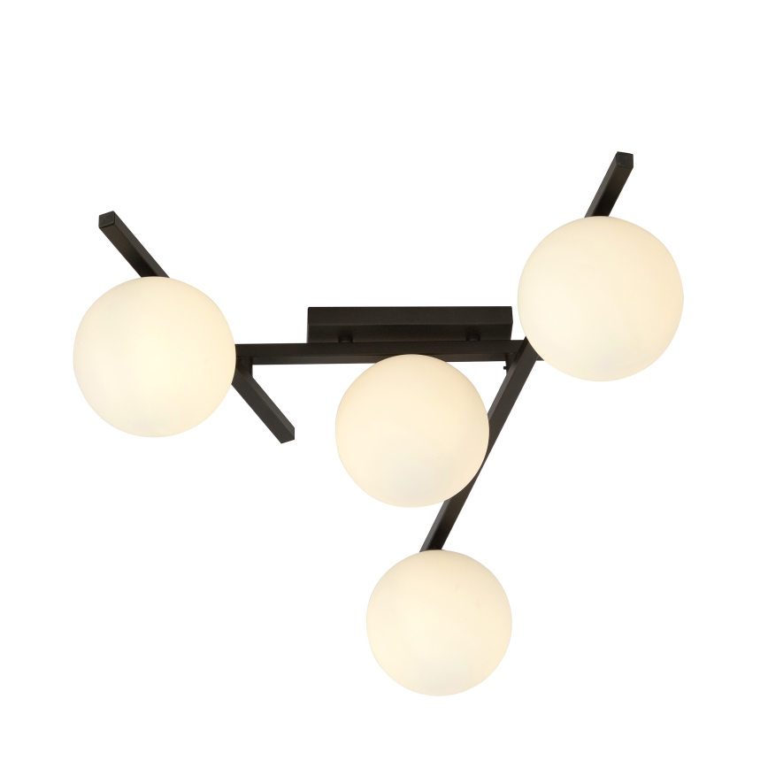 Plafonjera SMART 4xE14/10W/230V crni/bela