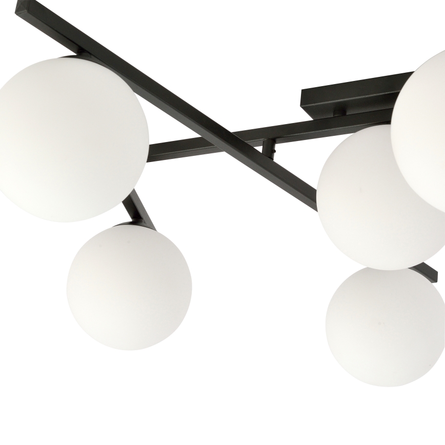 Plafonjera SMART 4xE14/10W/230V crni/bela