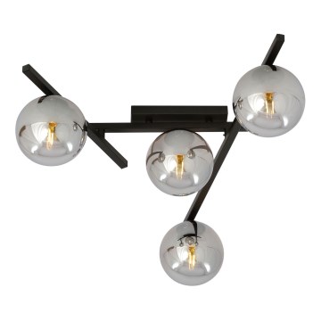 Plafonjera SMART 4xE14/10W/230V crni/siv