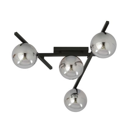 Plafonjera SMART 4xE14/10W/230V crni/siv