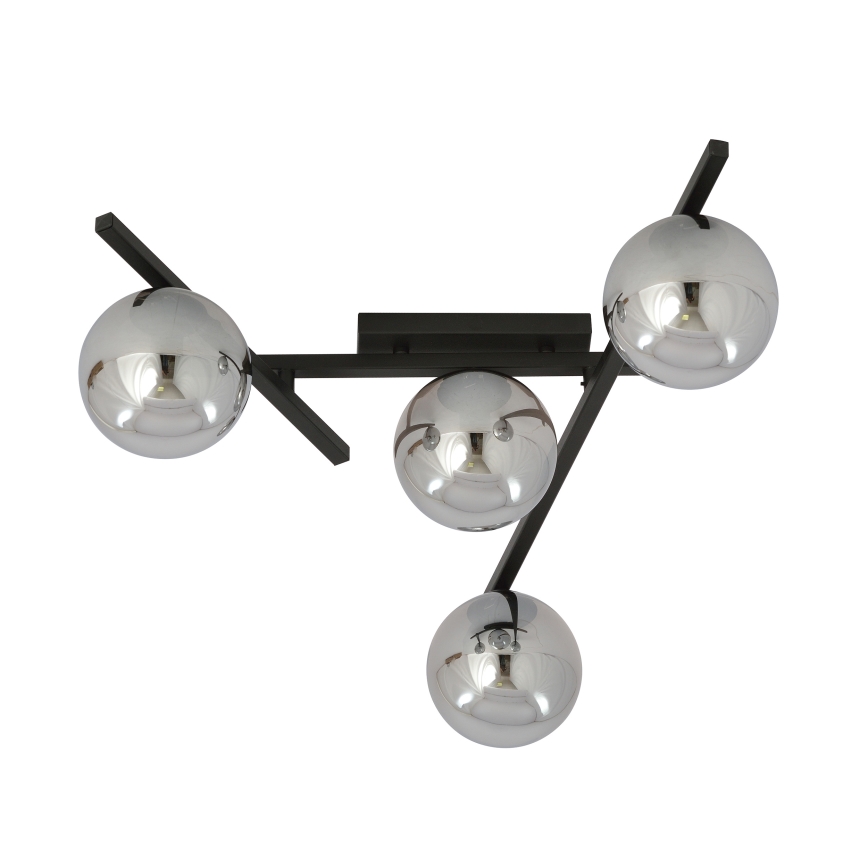 Plafonjera SMART 4xE14/10W/230V crni/siv