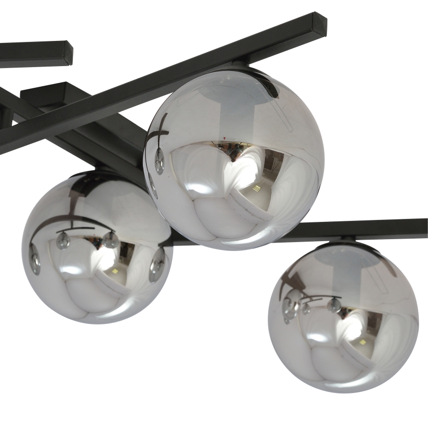 Plafonjera SMART 4xE14/10W/230V crni/siv