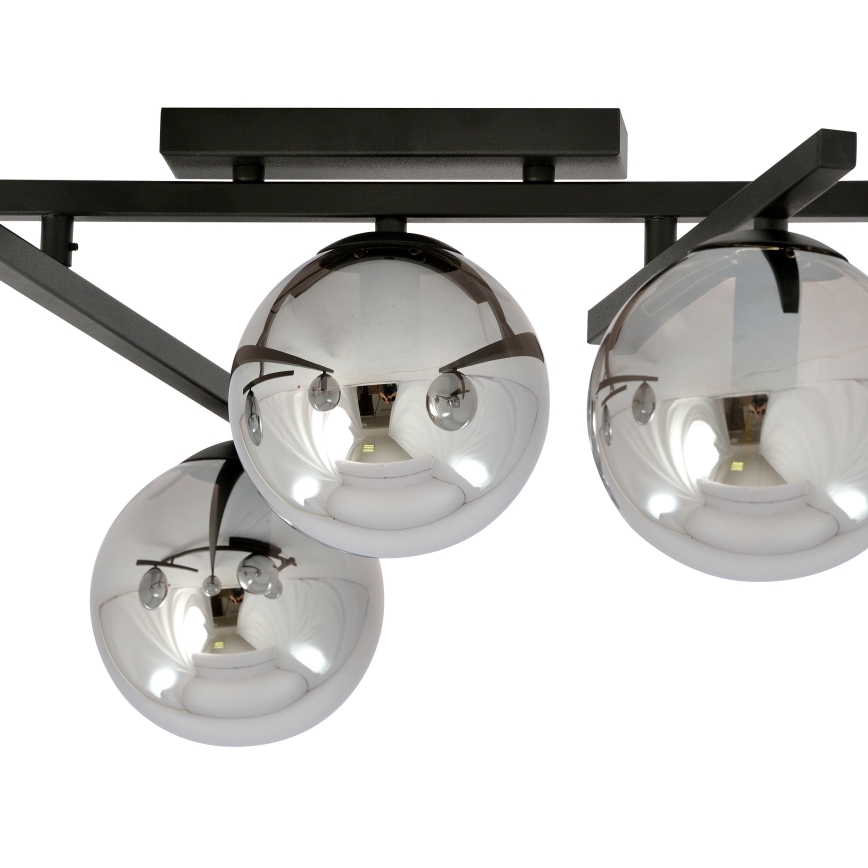 Plafonjera SMART 4xE14/10W/230V crni/siv