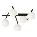 Plafonjera SMART 5xE14/10W/230V crni/bela