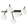 Plafonjera SMART 5xE14/10W/230V crni/bela