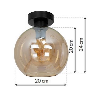 Plafonjera SOFIA 1xE27/60W/230V braon