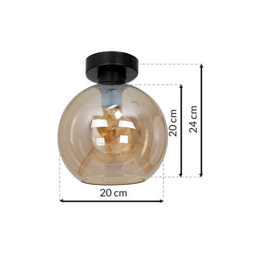 Plafonjera SOFIA 1xE27/60W/230V braon
