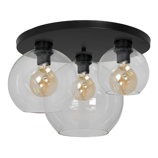 Plafonjera SOFIA 3xE27/60W/230V prozirna