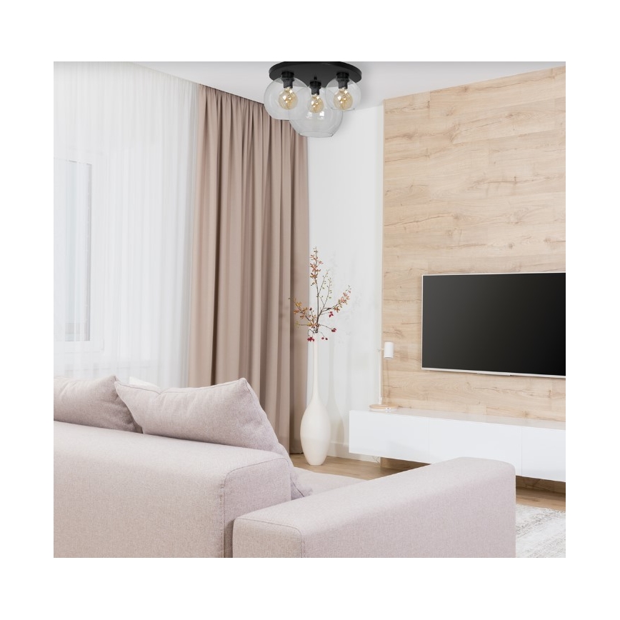 Plafonjera SOFIA 3xE27/60W/230V prozirna