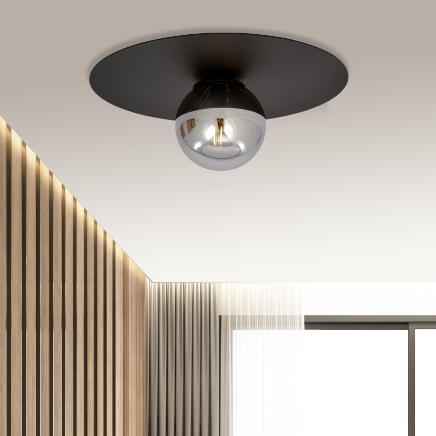 Plafonjera SOLAR 1xE14/10W/230V crni/siv