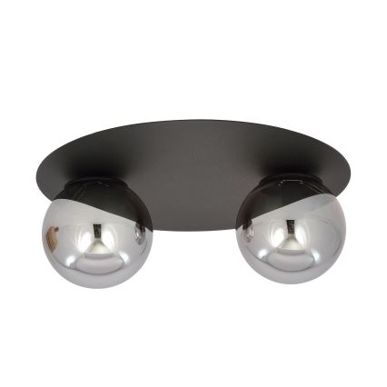 Plafonjera SOLAR 2xE14/10W/230V crni/siv
