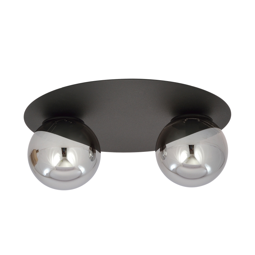 Plafonjera SOLAR 2xE14/10W/230V crni/siv