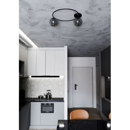 Plafonjera SOPRA 2xE14/10W/230V crni