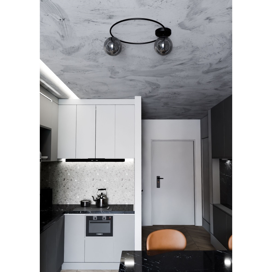 Plafonjera SOPRA 2xE14/10W/230V crni