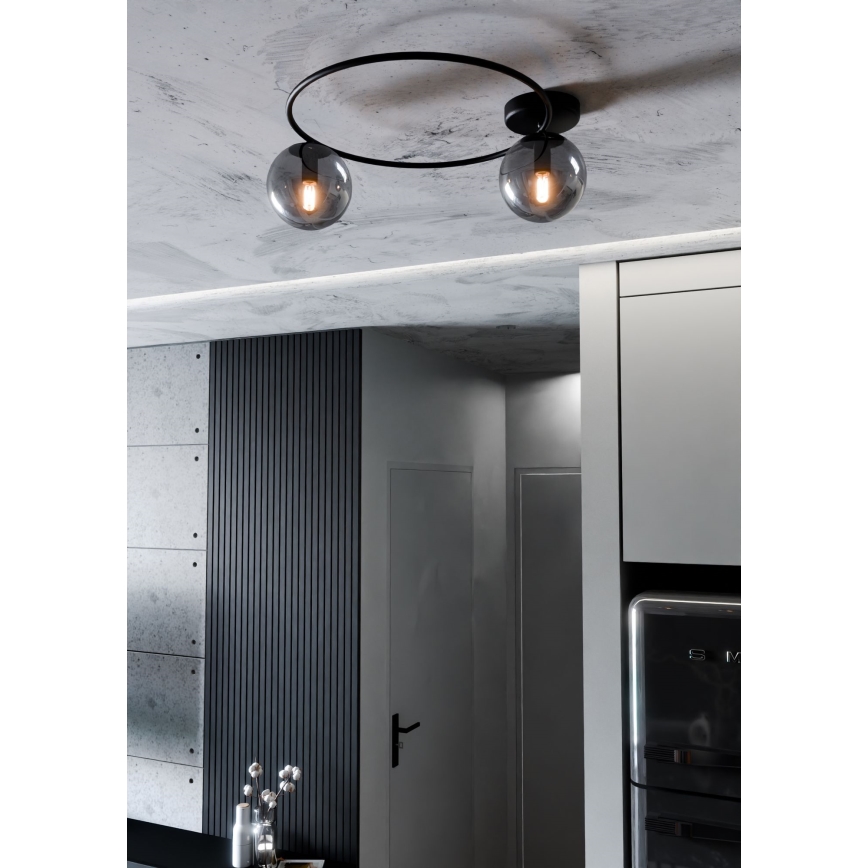 Plafonjera SOPRA 2xE14/10W/230V crni